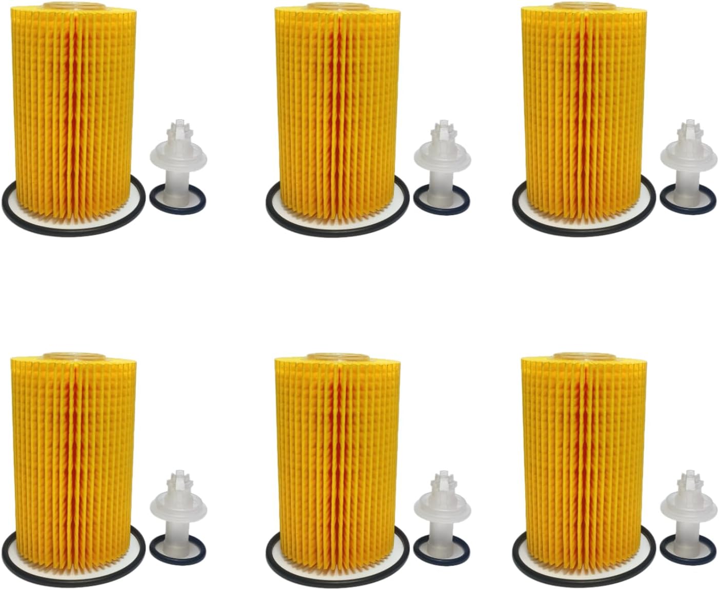 6-Pack Oil Filter Kit with Seals for Large Engines