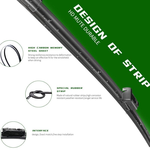 Alternative view of 3-Piece Wiper Set: 28, 16 & 16 Inch Top Lock
