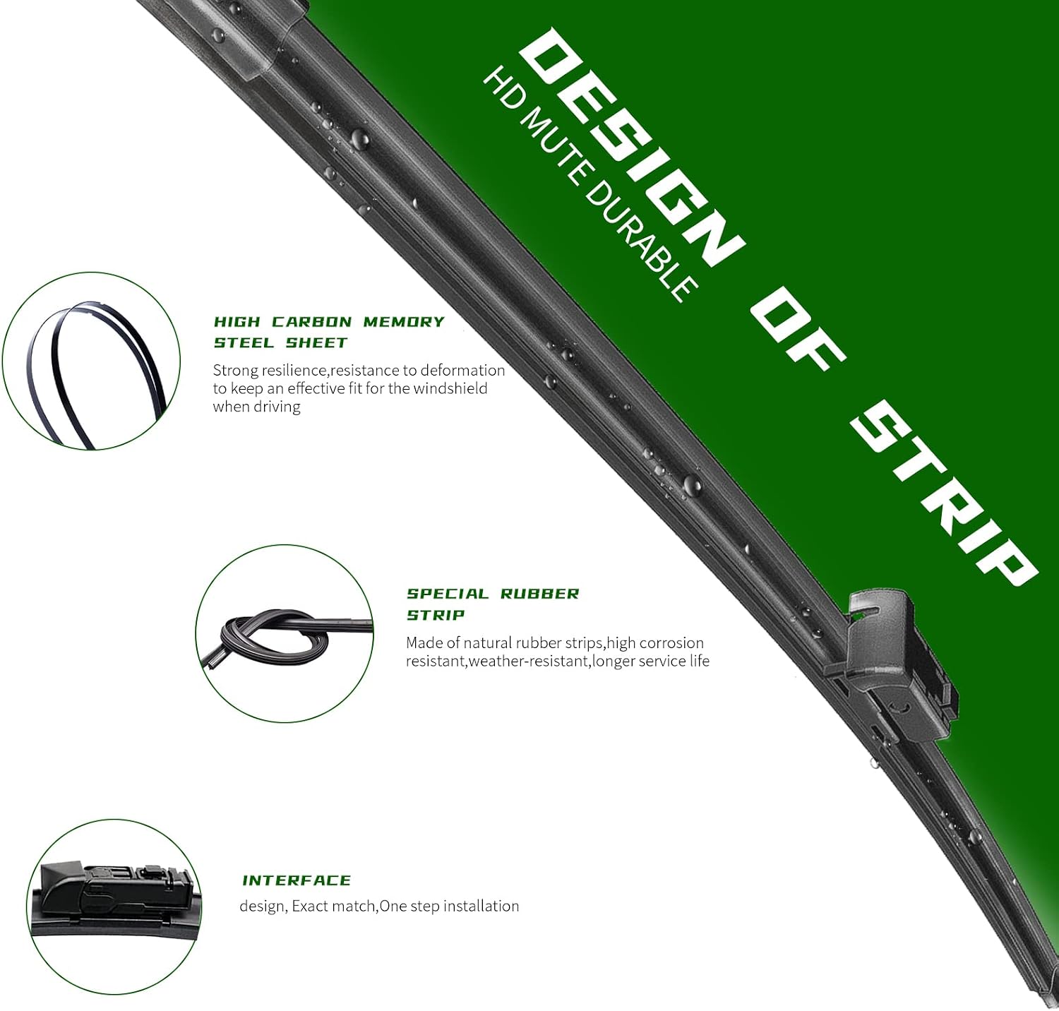 3-Piece Wiper Set: 28, 16 & 16 Inch Top Lock - Image 2