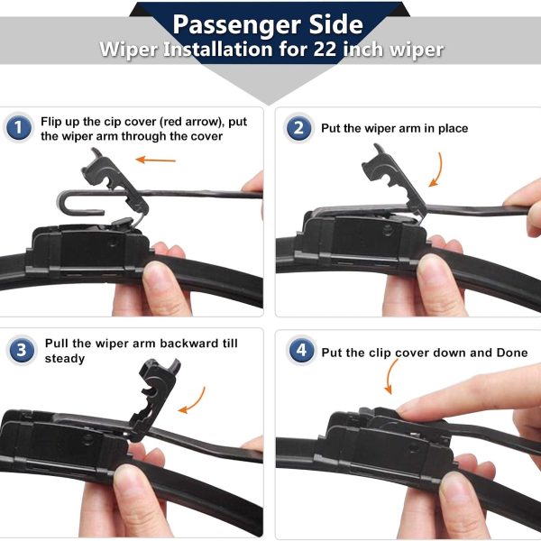 Alternative view of Pair of Front Wiper Blades – 26 & 20 Inch