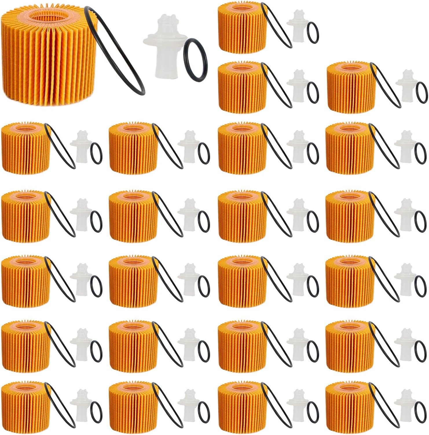 24-Pack Oil Filter Cartridge Kit with O-Rings